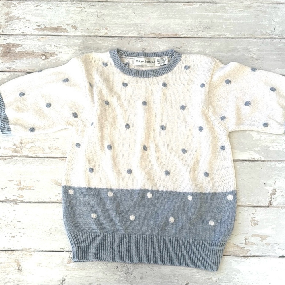 Robert Scott Ltd Size L/G Women’s Short Sleeve Sweater Powder Blue Size Large